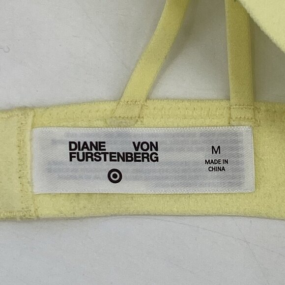 DIANE VON FURSTENBERG For Target Size M Bralette Yellow Lace Ruffles - Picture 7 of 11